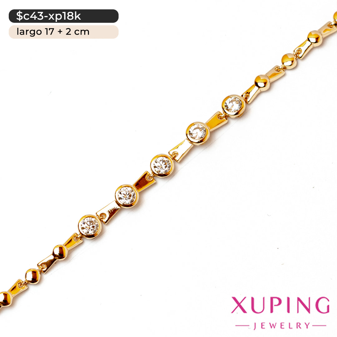 Pulsera de círculos | 17 cm