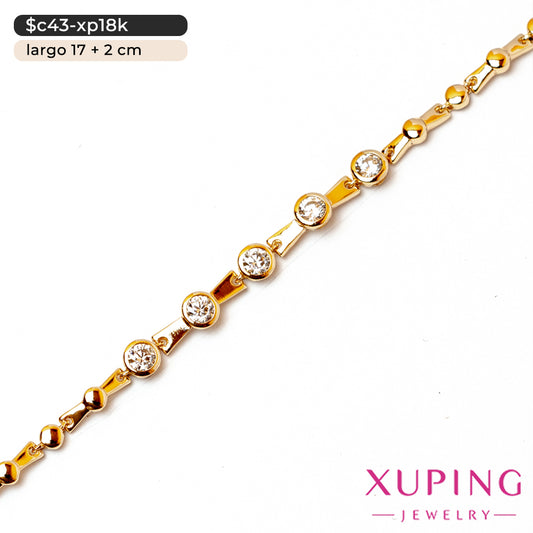 Pulsera de círculos | 17 cm