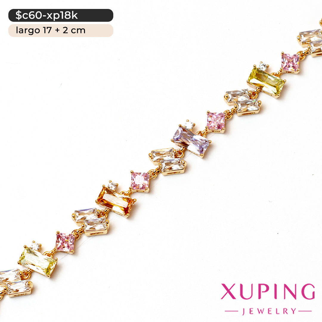 Pulsera de rectángulos | 17 cm