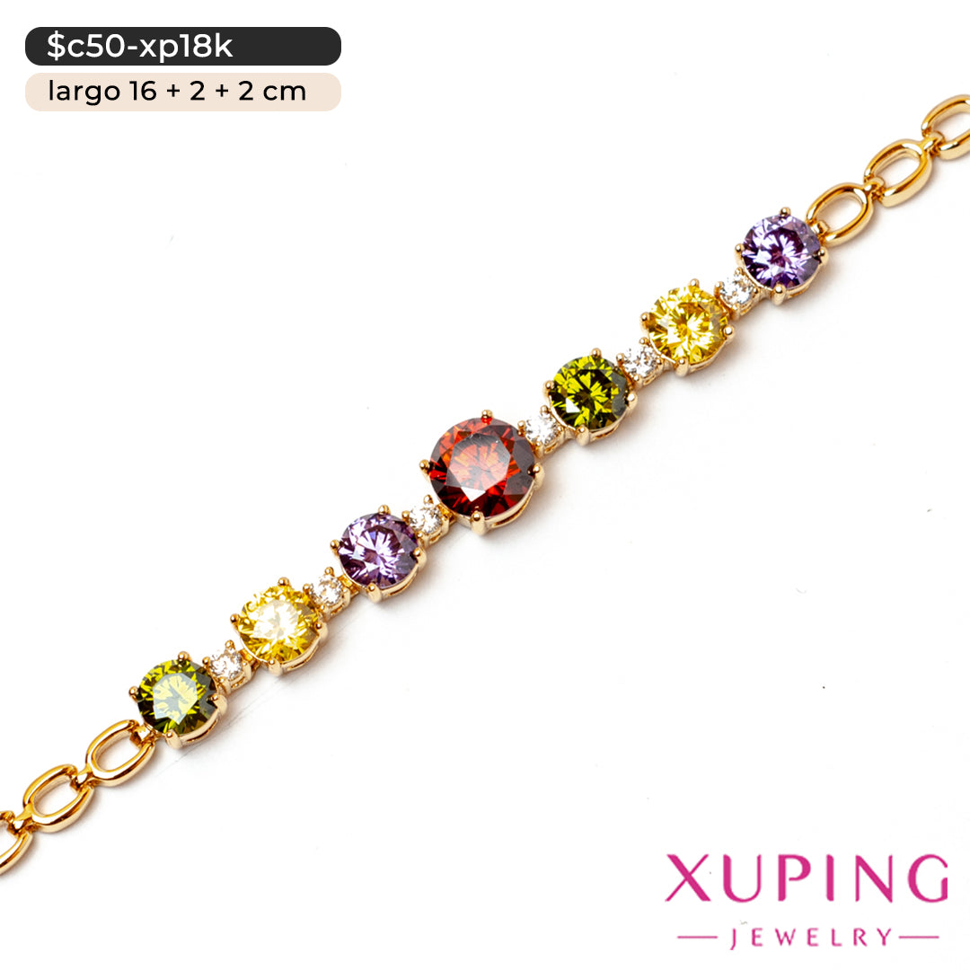 Pulsera con zirconias | 16 cm