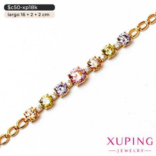 Pulsera con zirconias | 16 cm