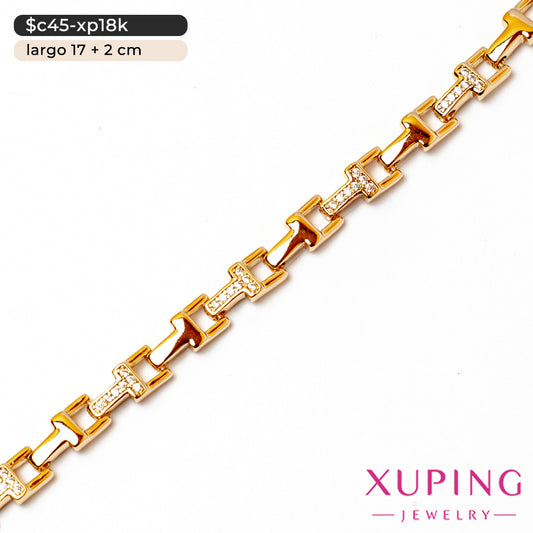 Pulsera con zirconias | 17 cm