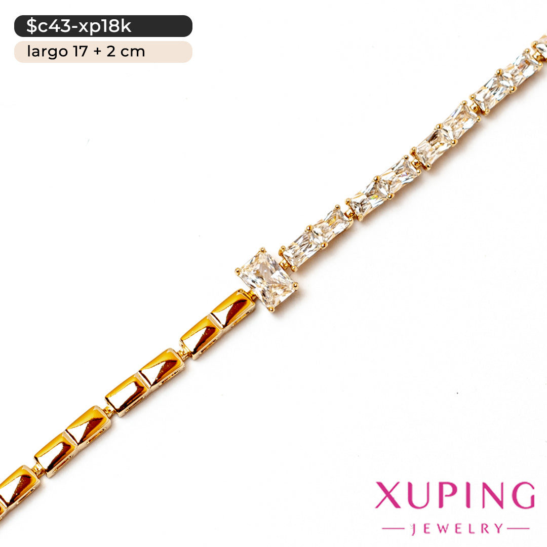 Pulsera con zirconias | 17 cm