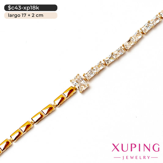 Pulsera con zirconias | 17 cm