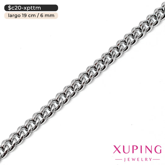 Pulsera eslabón cubano de 6 mm | 19 cm