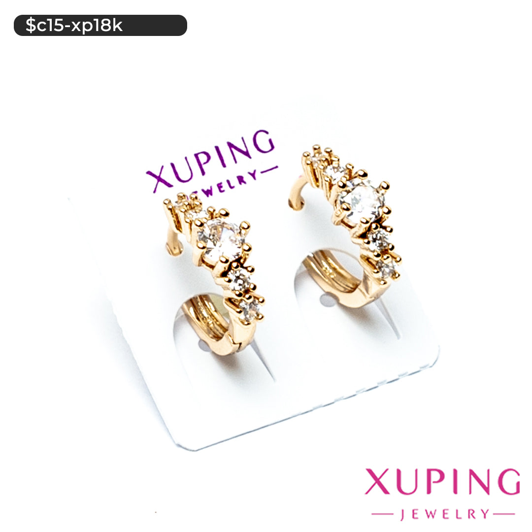 Aretes con cinco zirconias