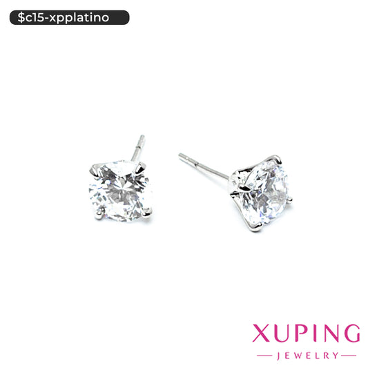 Aretes pegados de zirconia