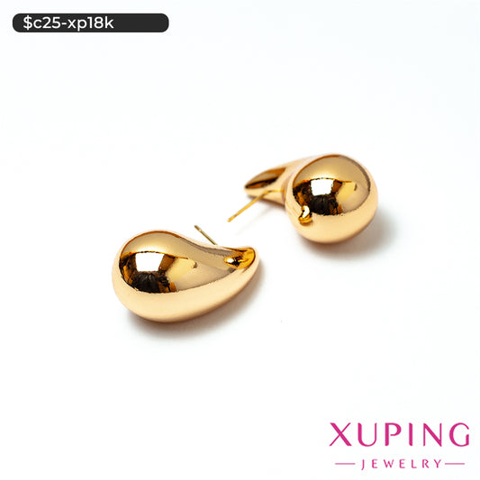 Aretes chunky de gota grande