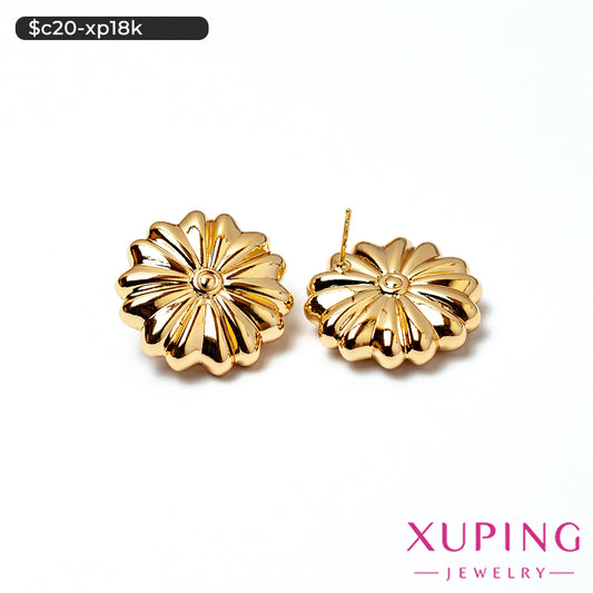 Aretes chunky de flor