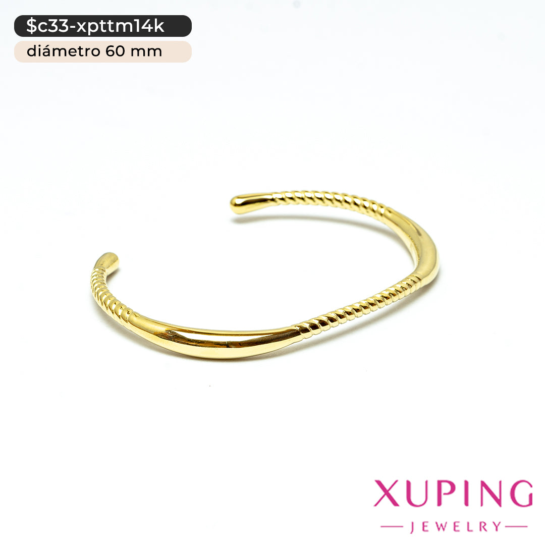 Brazalete abierto en 14K | Ø 60 mm