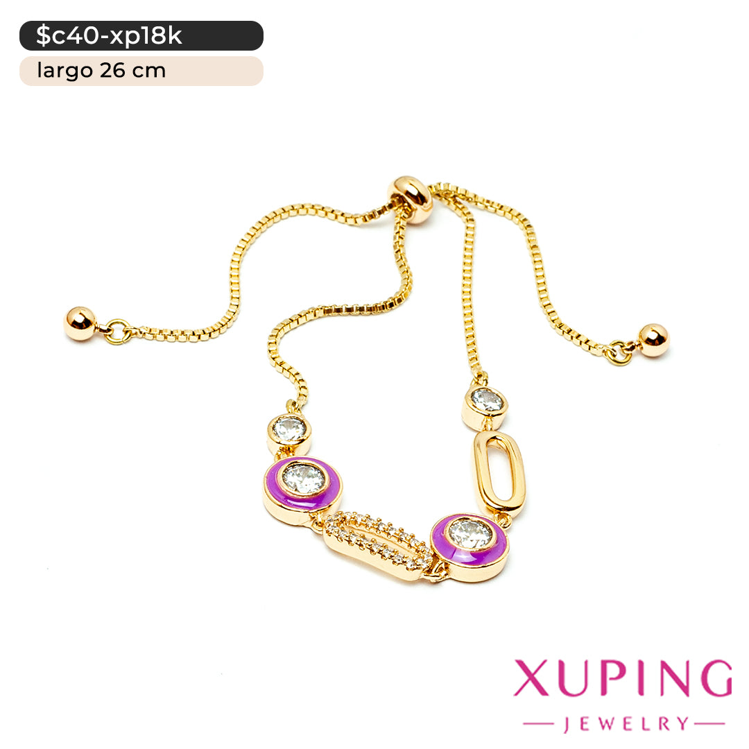 Pulsera ajustable de círculos | 26 cm