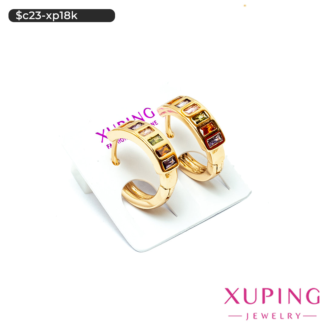 Aretes con zirconias rectangulares