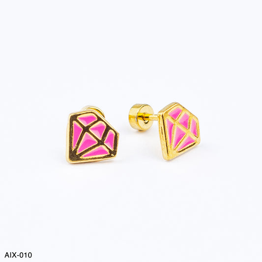 (AIB_00049) Aretes pegados de diamante