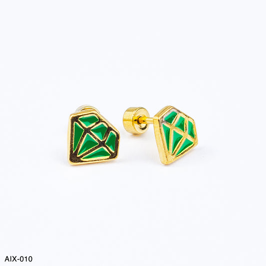 (AIB_00050) Aretes pegados de diamante