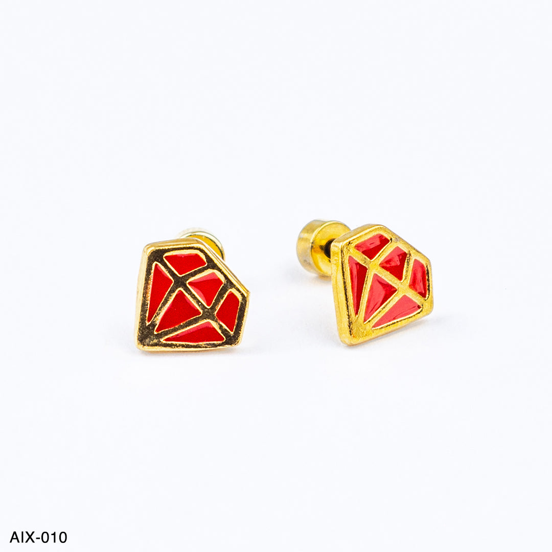 (AIB_00052) Aretes pegados de diamante