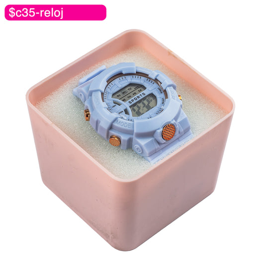 (BZR_00179) Reloj digital doble círculo