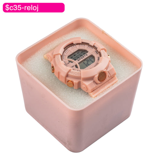 (BZR_00179) Reloj digital doble círculo