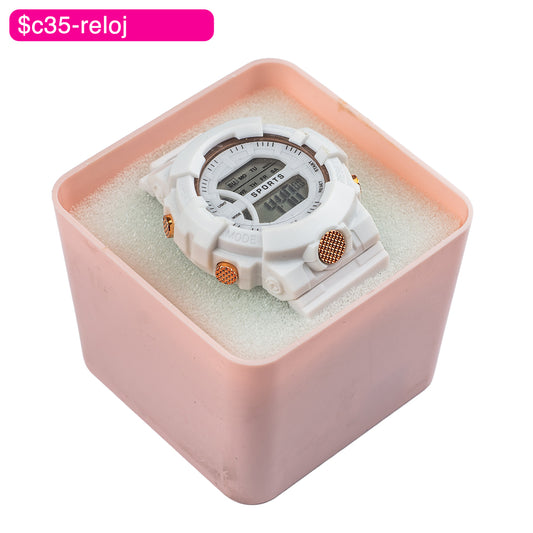 (BZR_00179) Reloj digital doble círculo