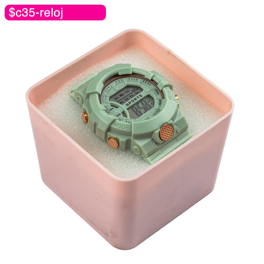 (BZR_00179) Reloj digital doble círculo