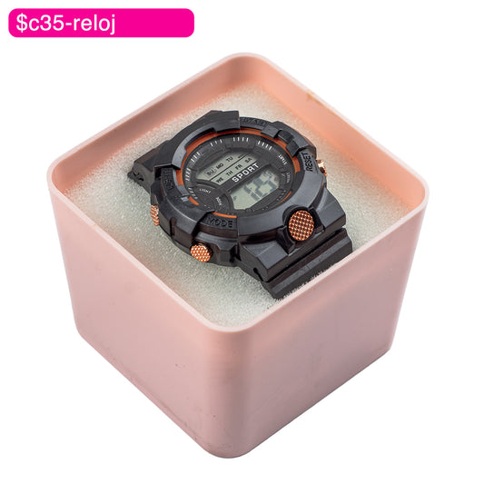 (BZR_00179) Reloj digital doble círculo