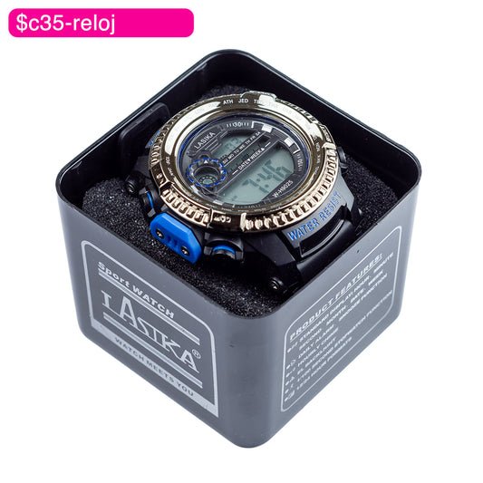 (BZR_00184) Reloj digital orilla troquelada
