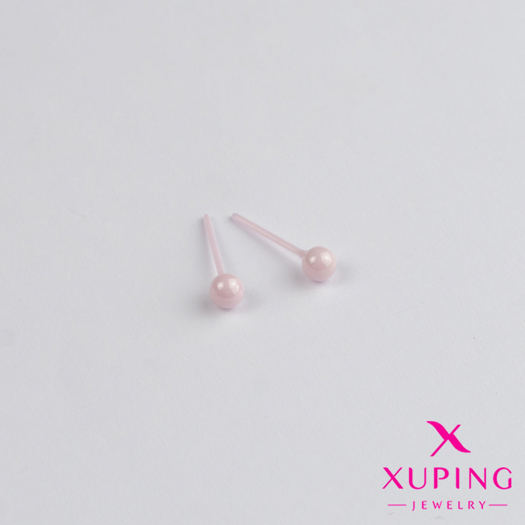 (XPB_01888) Aretes pegados de bola - acero inoxidable