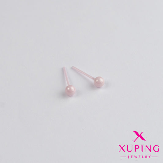 (XPB_01888) Aretes pegados de bola - acero inoxidable