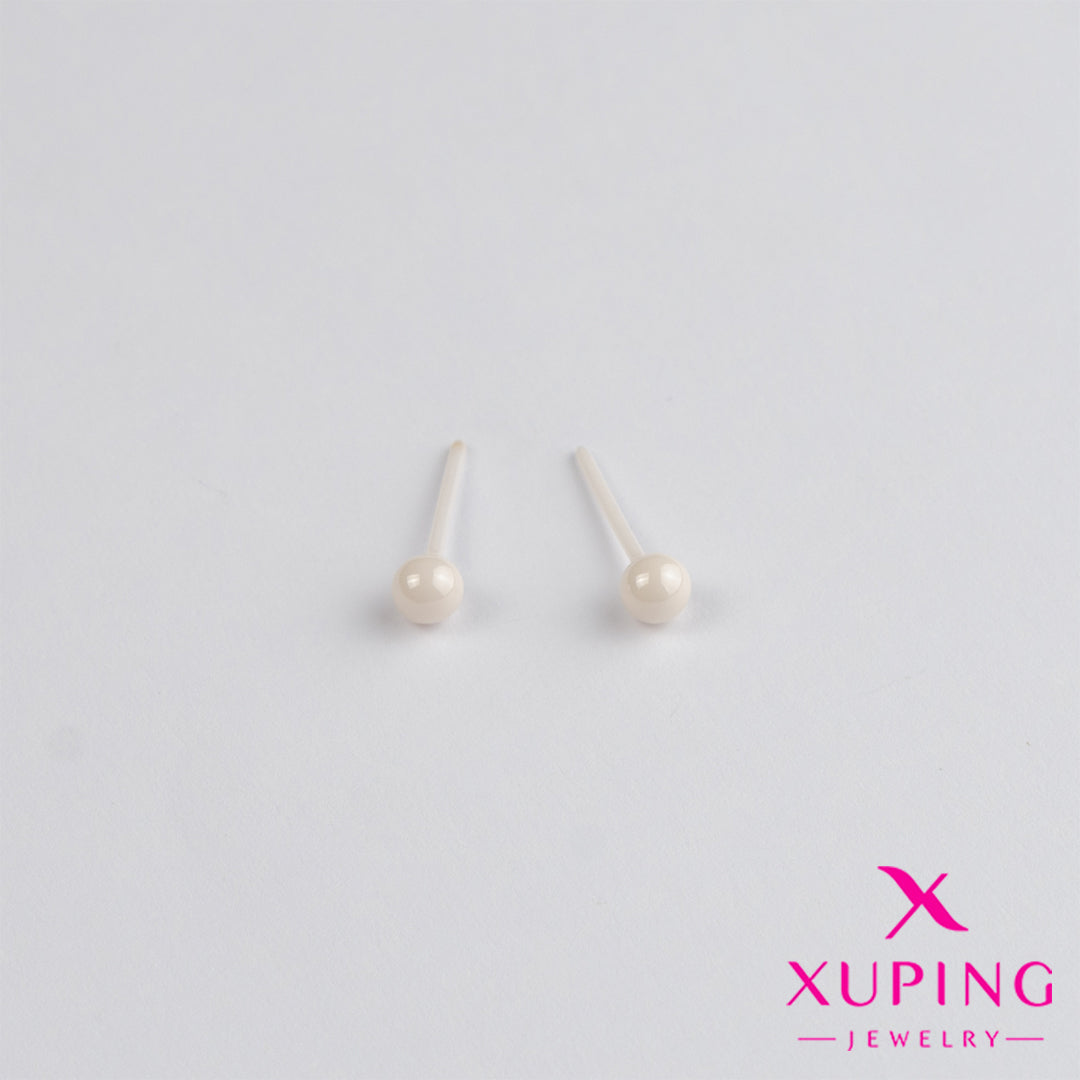 (XPB_01889) Aretes pegados de bola - acero inoxidable