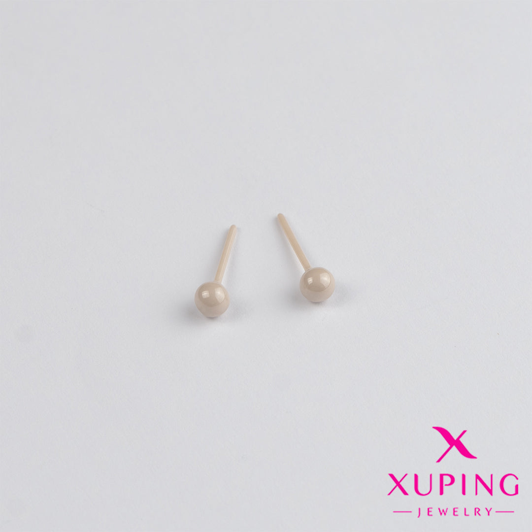 (XPB_01890) Aretes pegados de bola - acero inoxidable