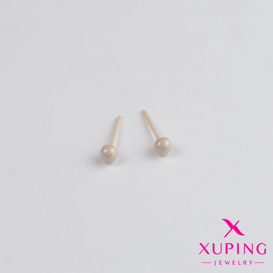 (XPB_01890) Aretes pegados de bola - acero inoxidable