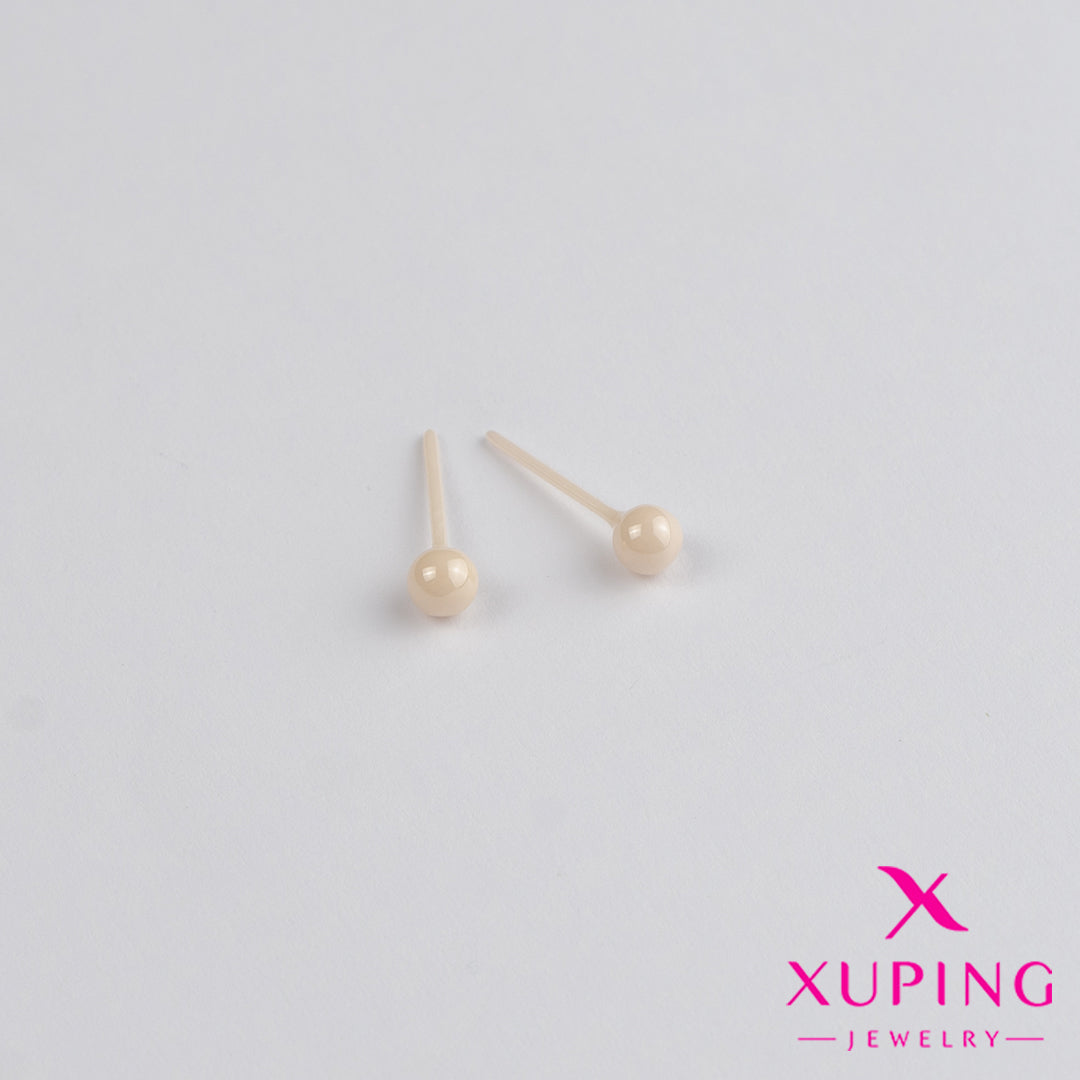 (XPB_01891) Aretes pegados de bola - acero inoxidable