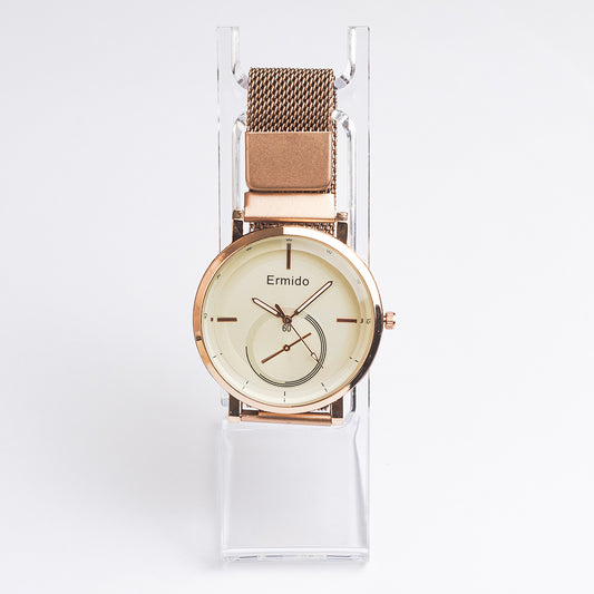 (BZR_00009) Reloj análogo con pulsera de imán